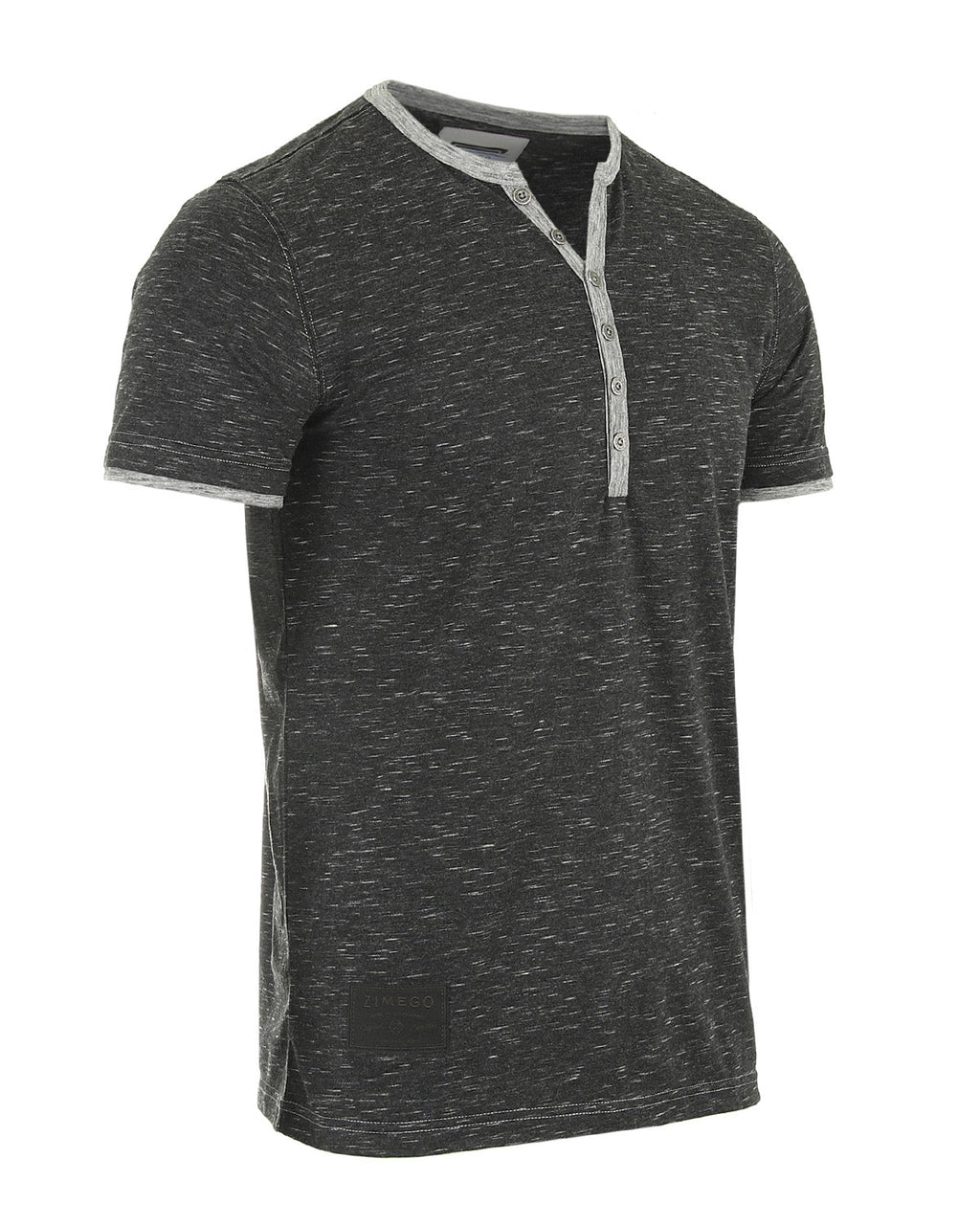 Short Sleeve Y Neck Henley Button T-Shirts