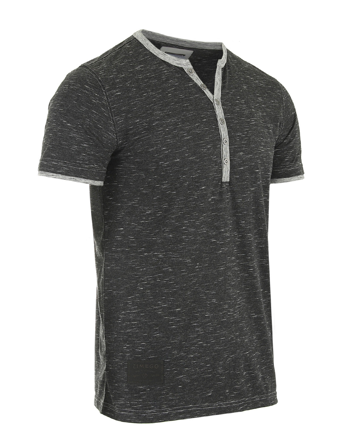 Short Sleeve Y Neck Henley Button T-Shirts