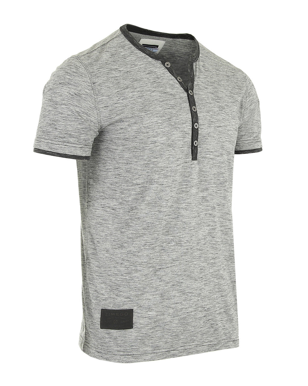 Short Sleeve Y Neck Henley Button T-Shirts