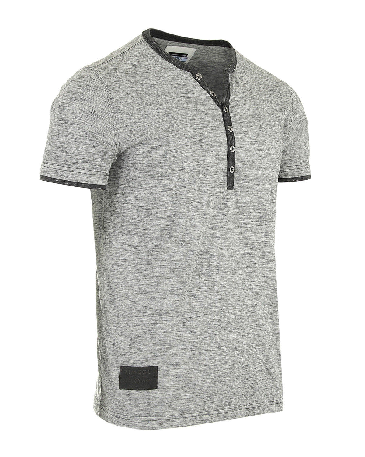 Short Sleeve Y Neck Henley Button T-Shirts