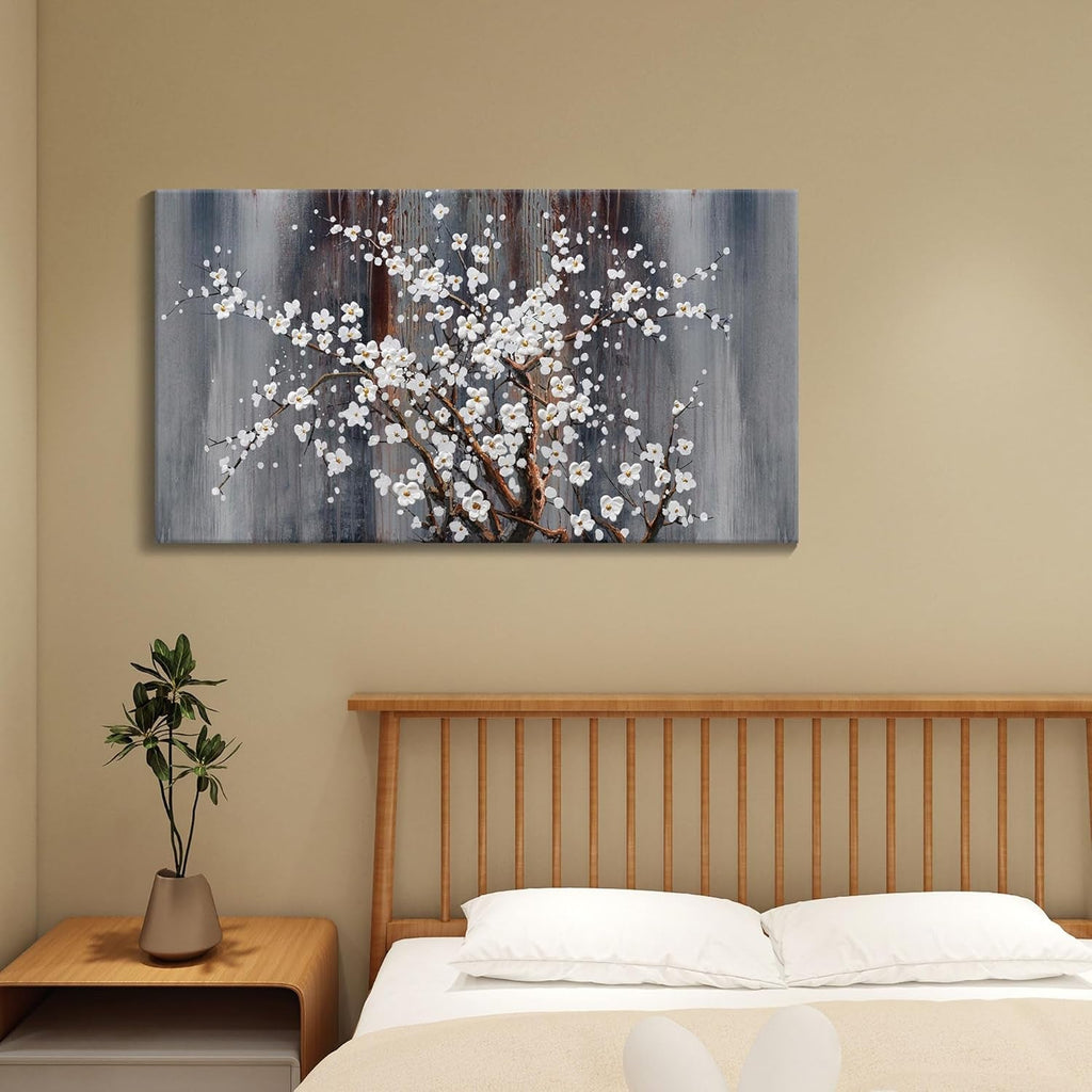 Premium Oversized Canvas Wall Art 20x40 Inches White