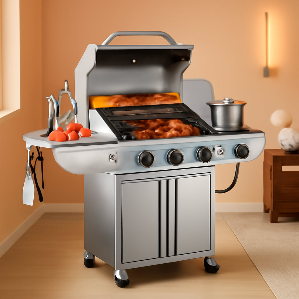 3-Burner Propane Gas Grill Stainless Steel Portable