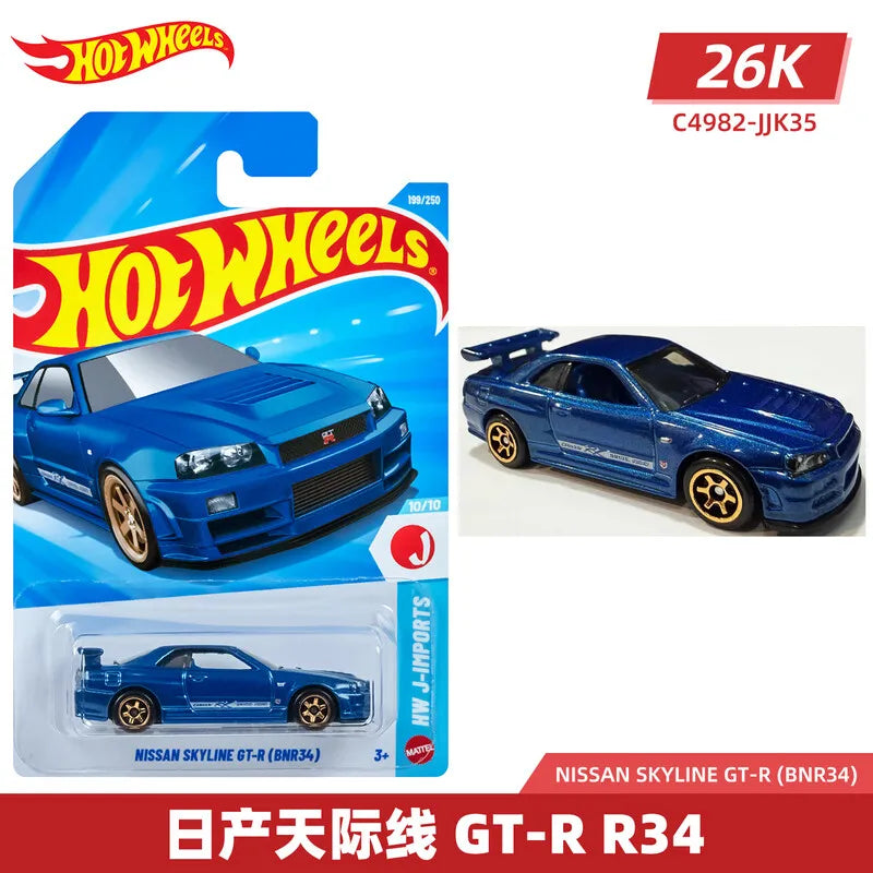 Hot Wheels C4982 2026K Batch 1:64 Diecast Car Ferrari BMW GTR Supra F1 Racing Mini Alloy Model Toy Collectible Gift For Kids