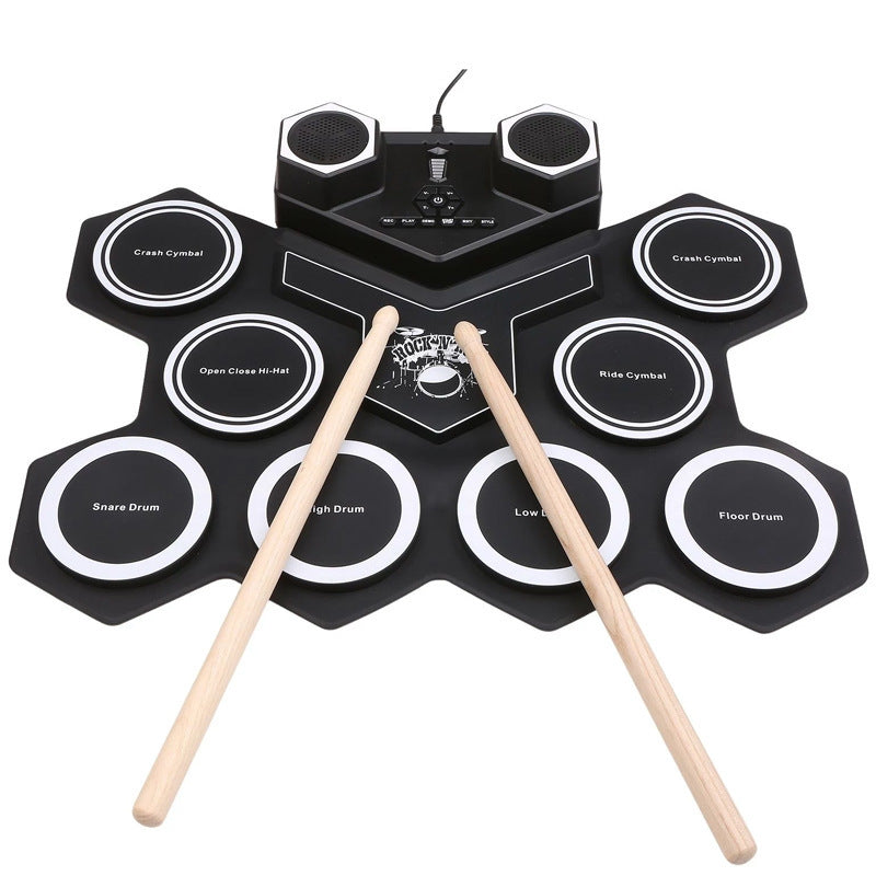 Dual Speaker Portable Electronic Drum Set