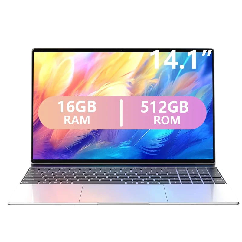 2026 New 14.1 Inch Ultra Thin Laptop Intel 4405U Win11 16GB DDR4 RAM 2TB SSD Portable Business Notebook PC