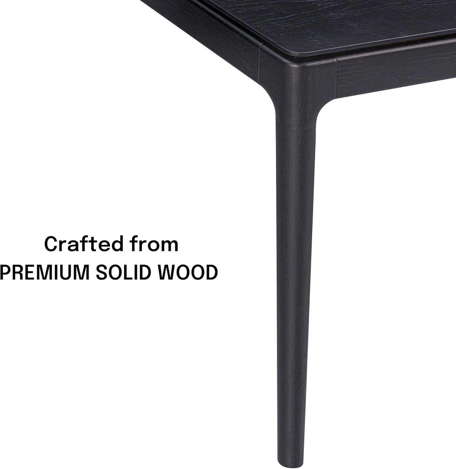 Mingle 55 Inch Modern Rectangular Dinner Table Burnt Black