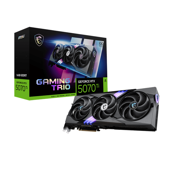 MSI GAMING GeForce RTX 5070 Ti 16G TRIO OC NVIDIA 16 GB GDDR7 (RTX 5070 TI 16G GAMING TRIO OC)