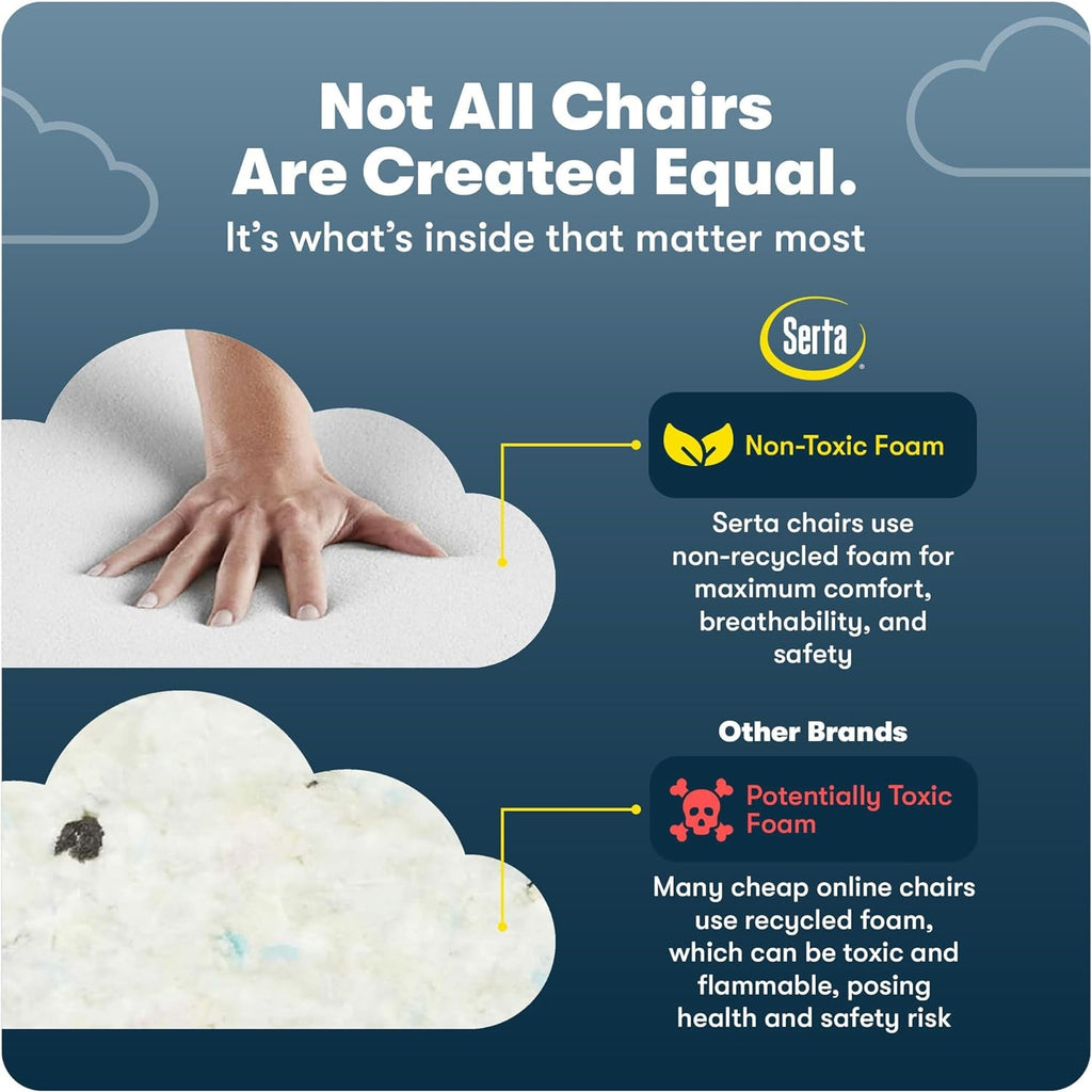 Ergonomic Executive Office Chair Motion Technology Adjustable Mid Back Design with Lumbar Support, Light Gray Fabric