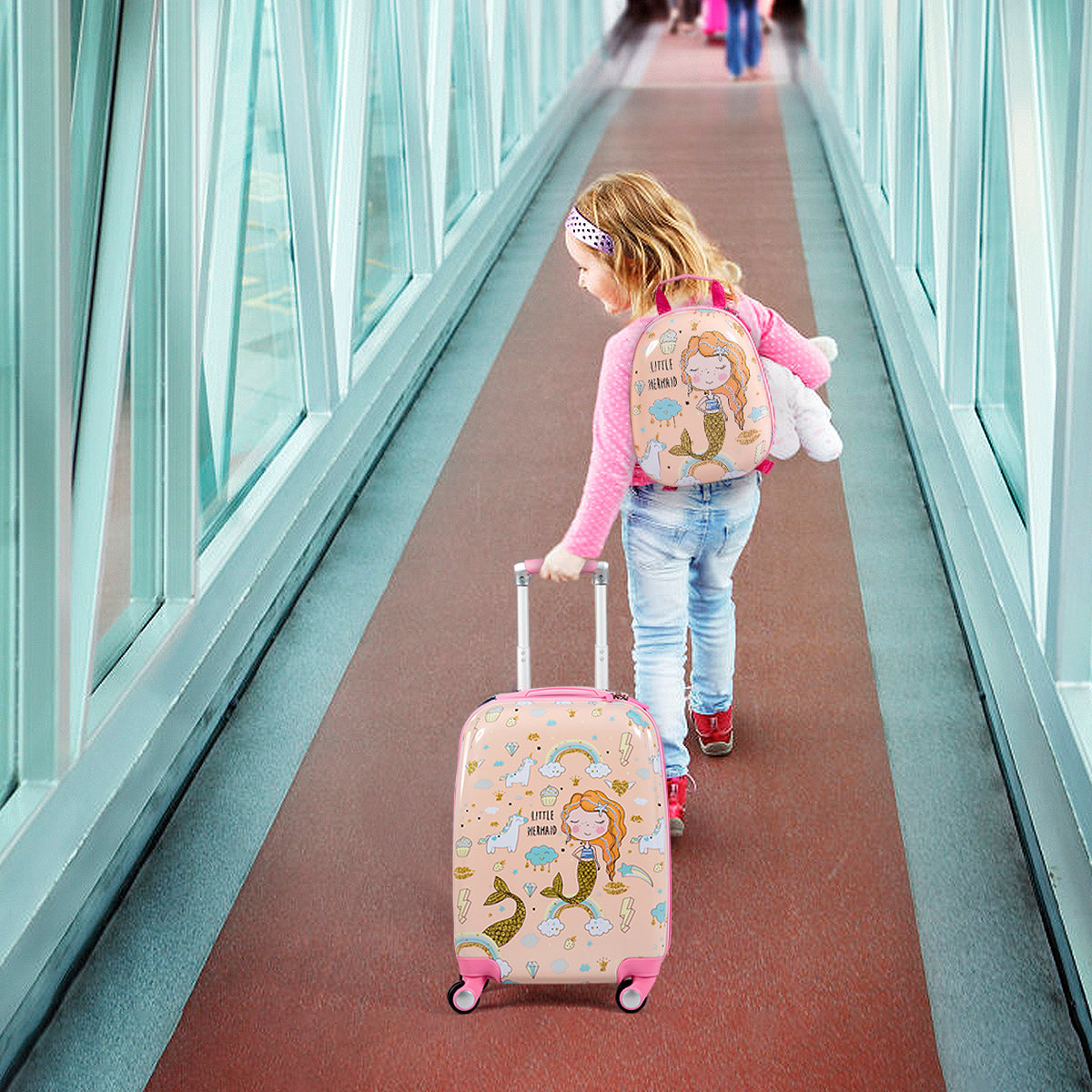 NNECW Luggage Set with Safe Material for Kids