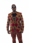 African Fashion Ankara Print Blazer (Concentric pattern)