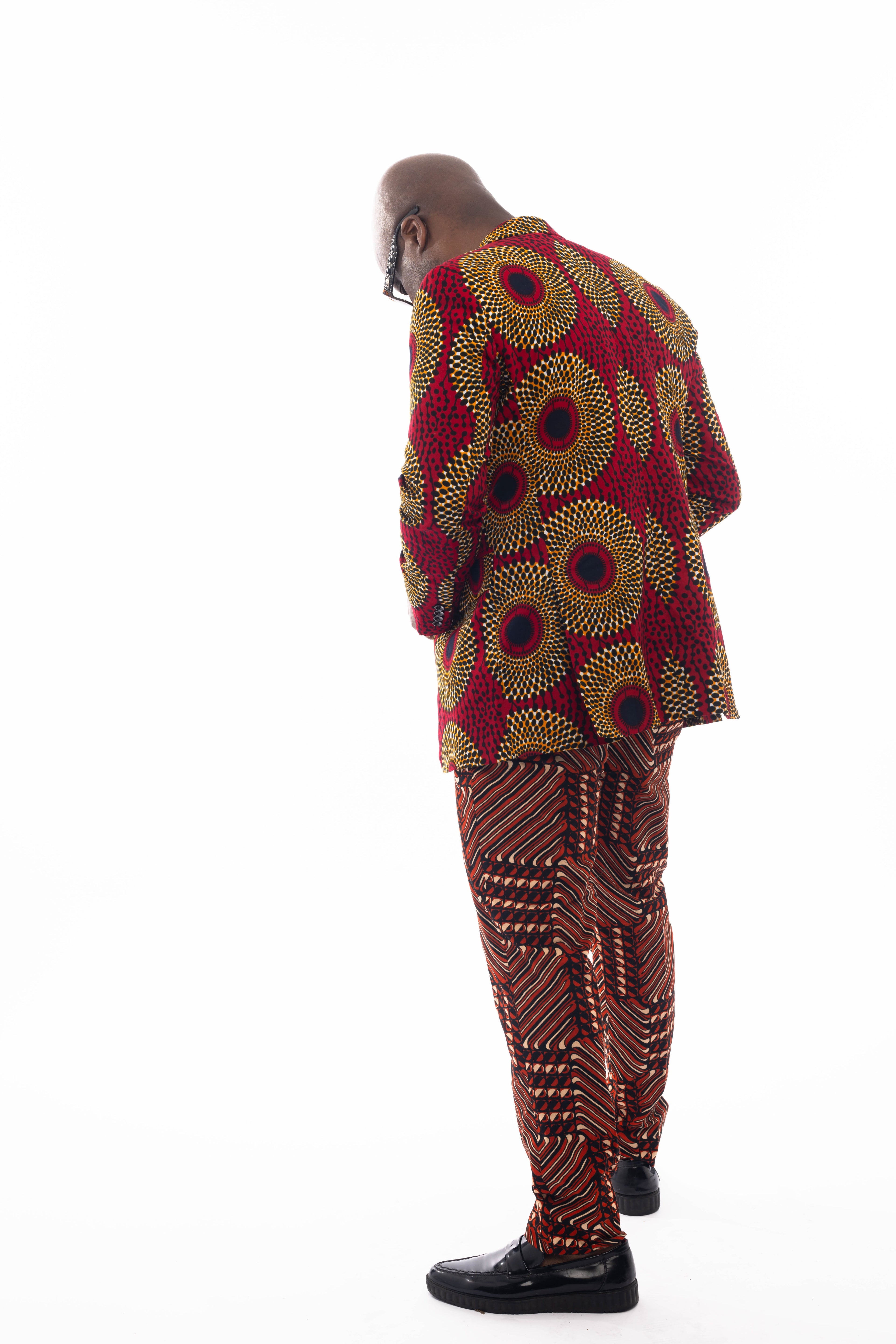 African Fashion Ankara Print Blazer (Concentric pattern)