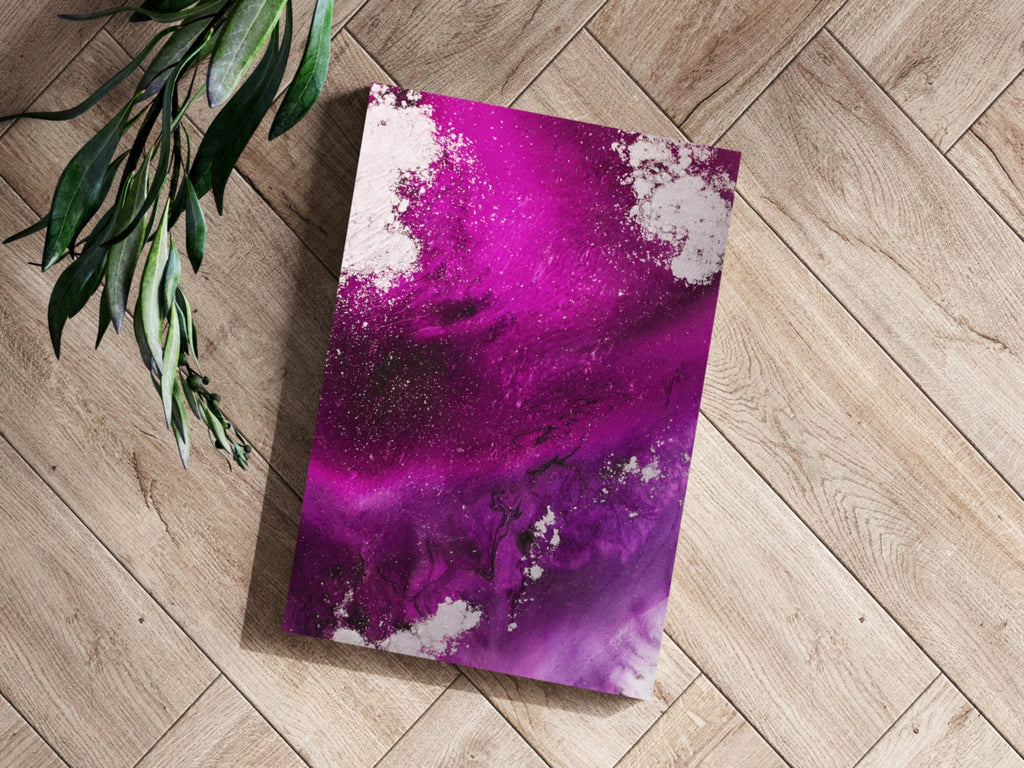 Abstract Paint Fuschia V3 Aluminum Print