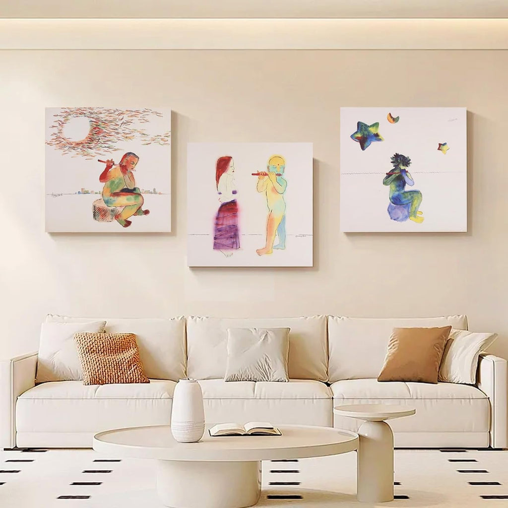 Three Piece Chromaticity Gradient Wall Art 16Inches