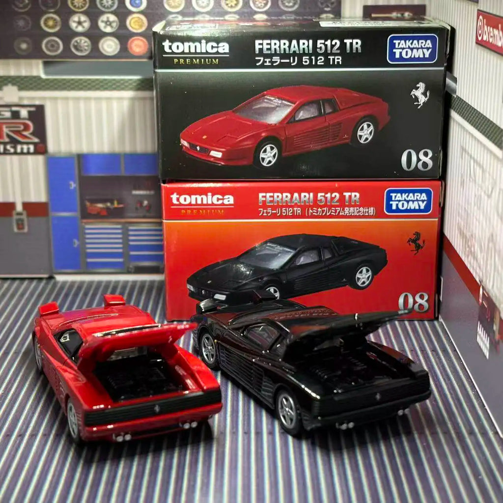 Takara Tomica Premium 08 Ferrari 512 TR Authentic Replica Diecast Car Vintage Supercar Alloy Vehicle Hobby Collectible Ornament