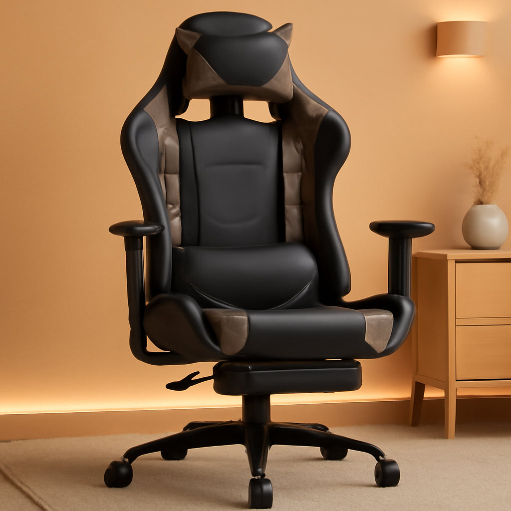 Ergonomic PU Leather Gaming Chair With Lumbar Support