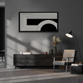 Monochrome Contemporary Canvas Wall Art 24x48 Inches