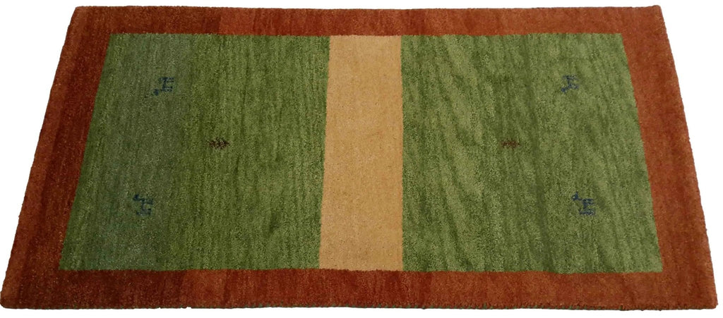 Canvello Hand Made Modern All Over Indo Gabbeh Rug - 3'0'' X 5'5''