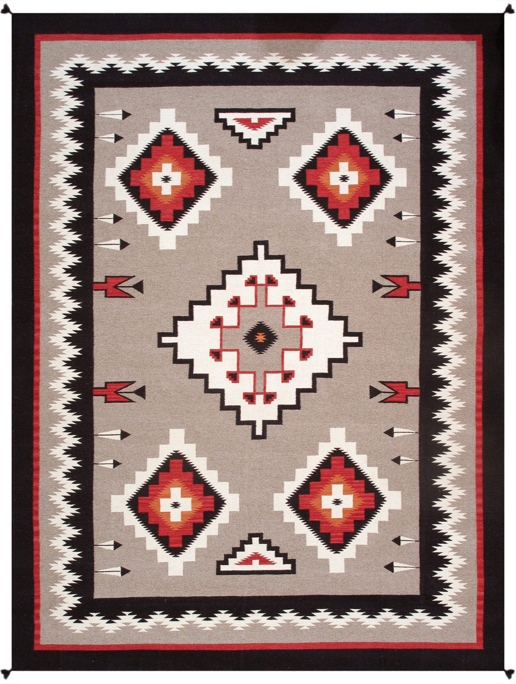 Canvello Reversible Wool Mocha Area Rug- 8'11'' X 12'1''