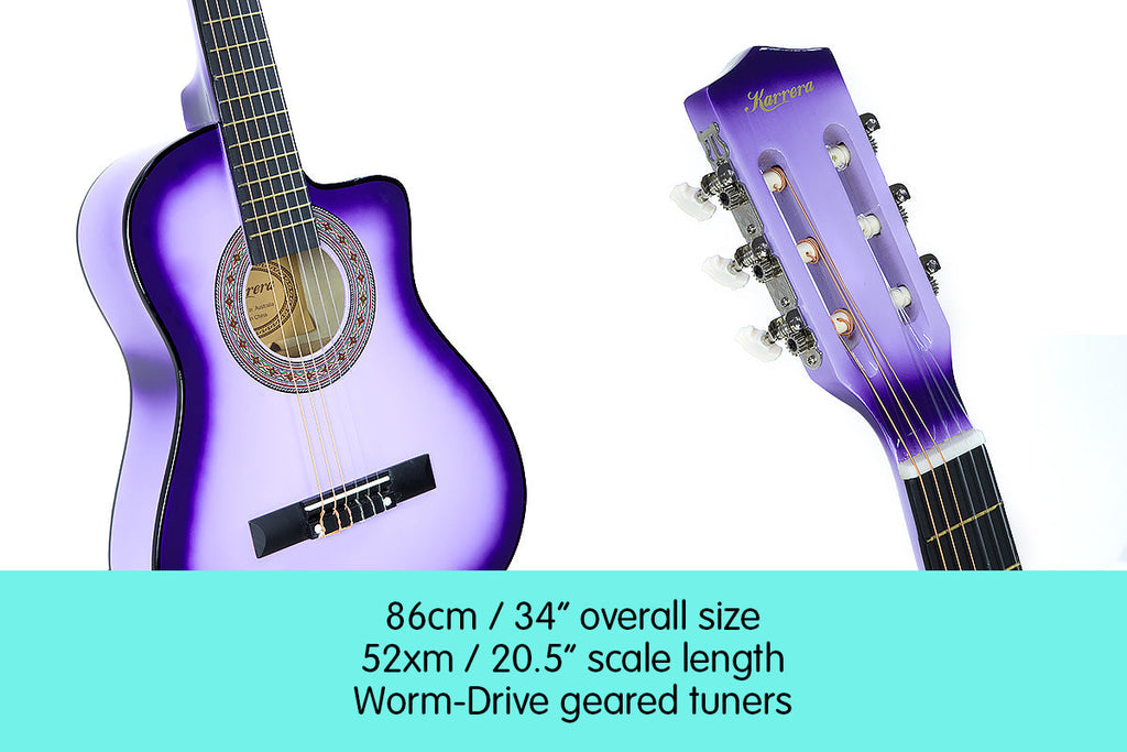 NNEDPE Childrens Acoustic Guitar Kids - Purple
