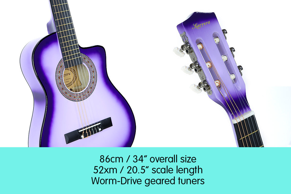 NNEDPE Childrens Acoustic Guitar Kids - Purple