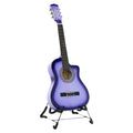 NNEDPE 38in Pro Cutaway Acoustic Guitar with guitar bag - Purple Burst
