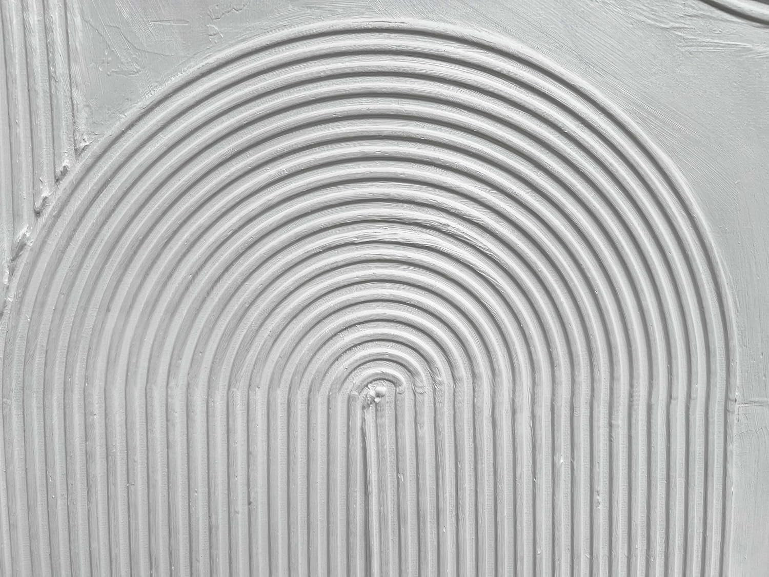 White Textured Abstract Minimalist Wall Art 24x36 Inches