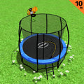 NNEDPE Trampoline 10ft with  Basket ball set - Blue
