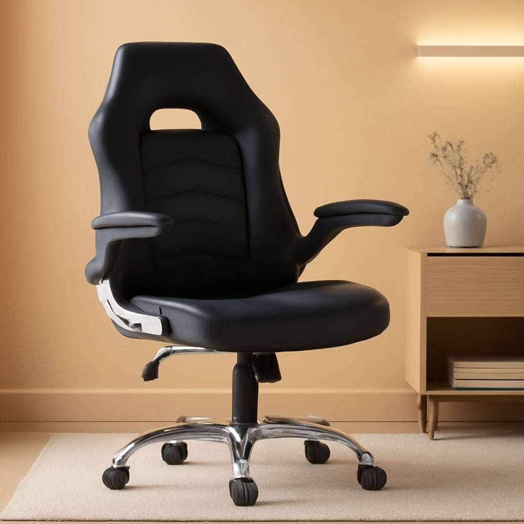 Ergonomic Gaming Chair With Height Adjustability Black