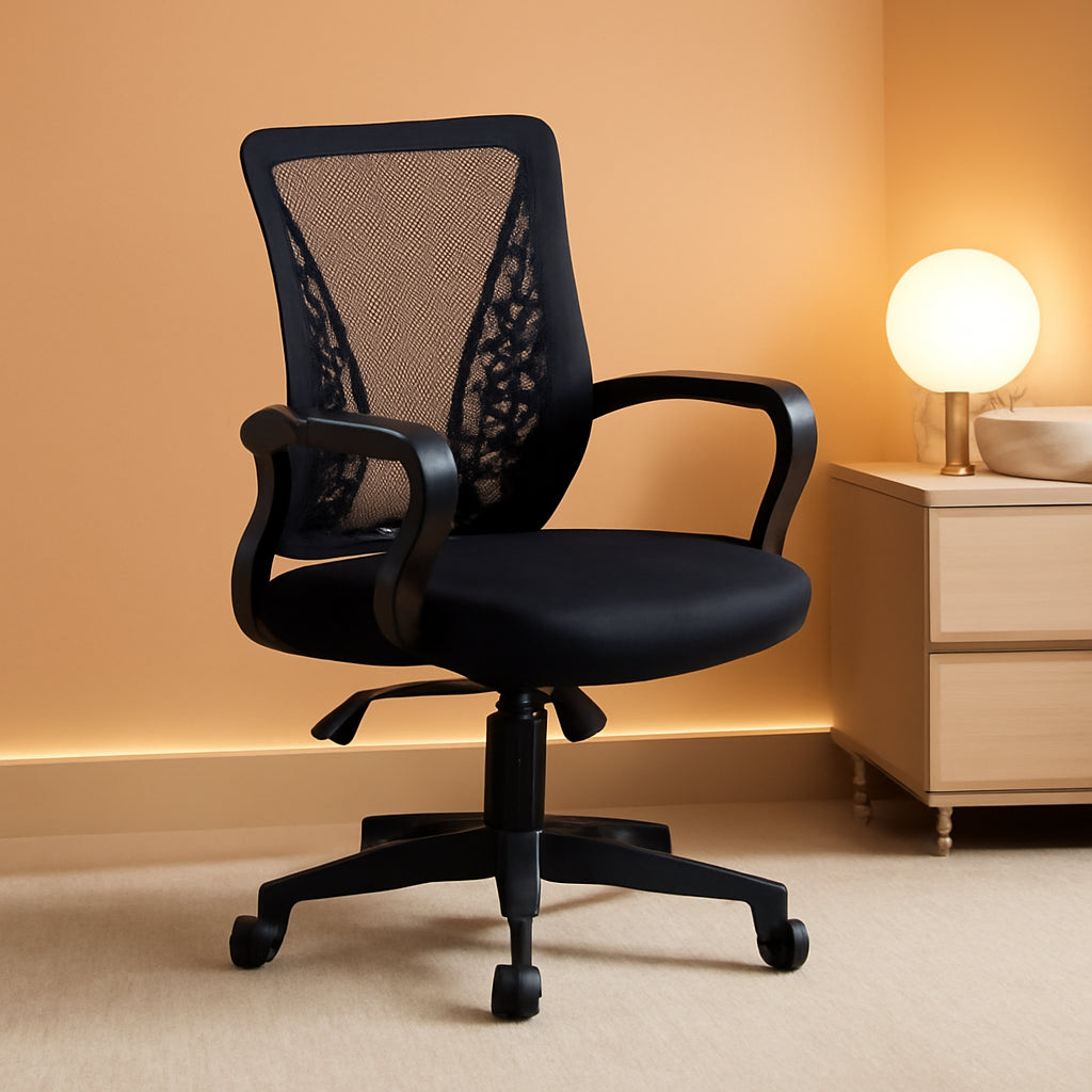 Ergonomic Office Gaming Chair Mesh With 360 Swivel Black
