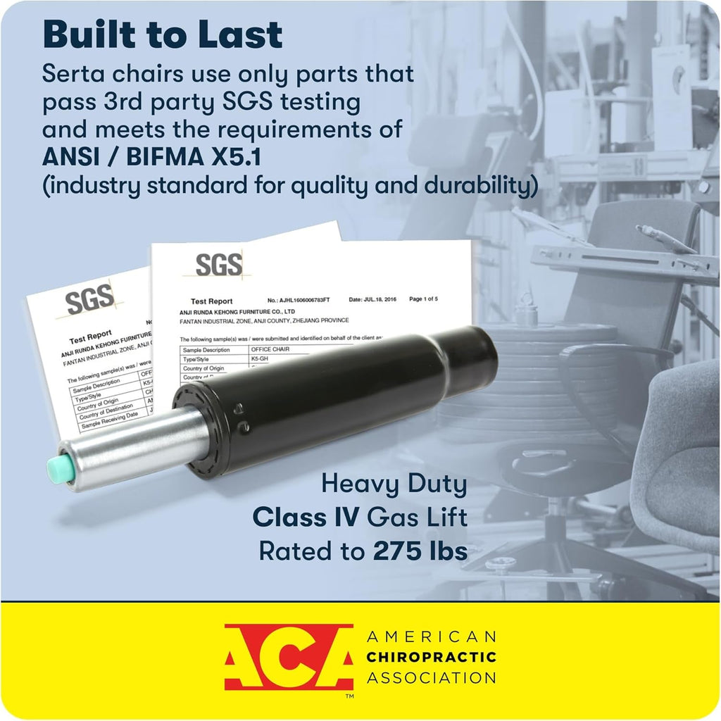 Ergonomic Executive Office Chair Motion Technology Adjustable Mid Back Design with Lumbar Support, Light Gray Fabric