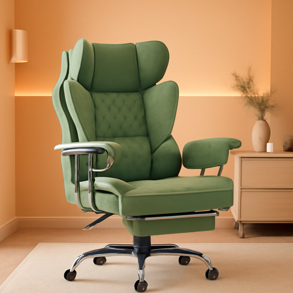 Big And Tall Gaming Chair Green With Lumbar Support