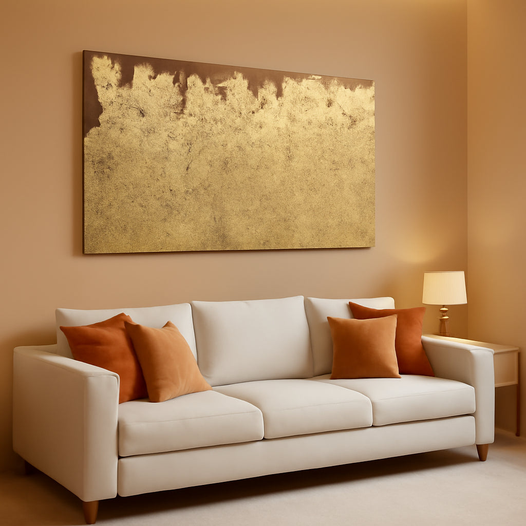 Exquisitely Detailed Canvas Wall Art 24x48 Gold Foil