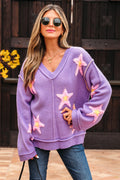 Aubrey Brushed Star Oversize Sweater