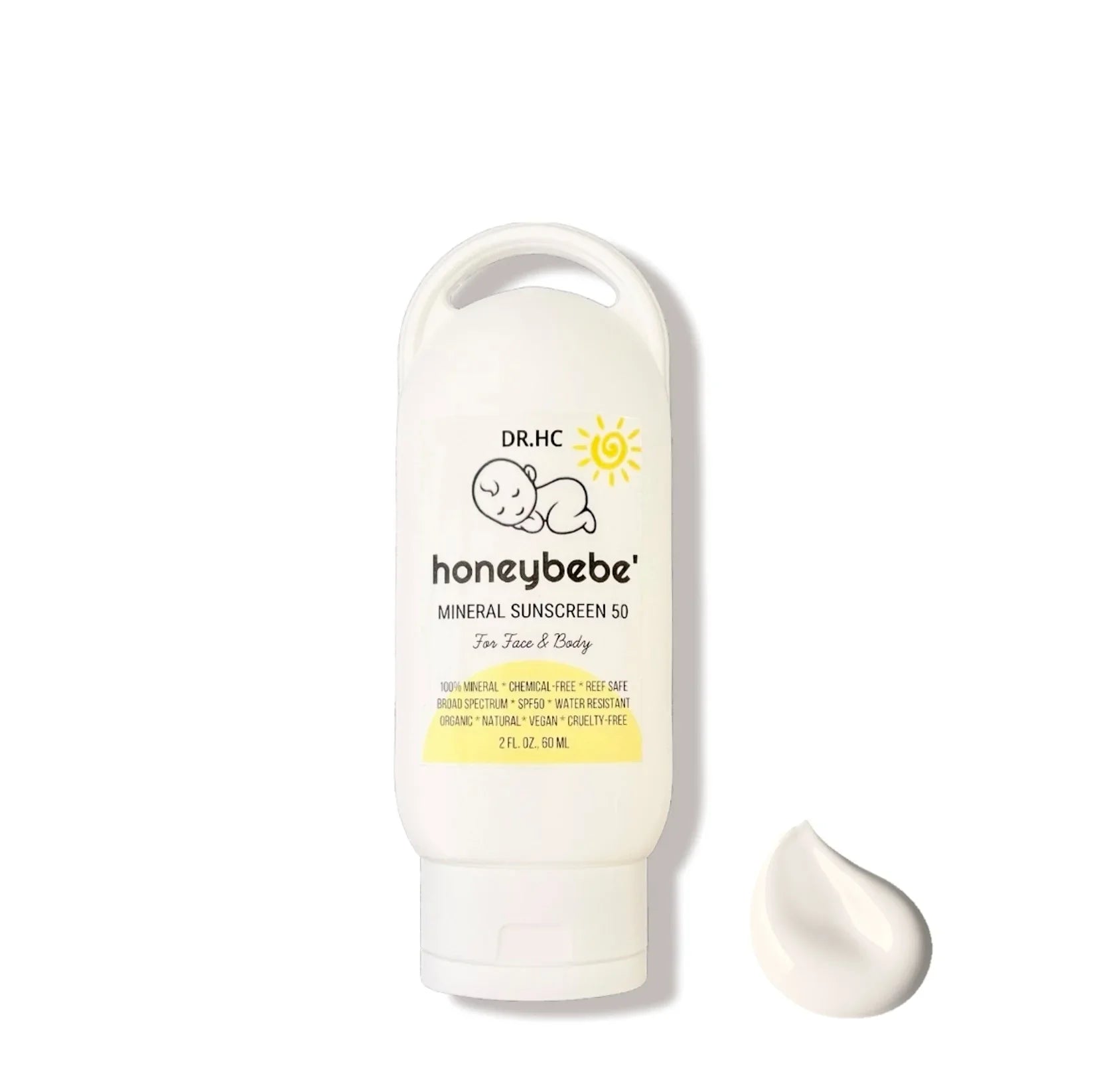 DR.HC Honeybebe' Mineral Sunscreen 50 (for baby face & body) (2.4 fl.oz., 70 ml)