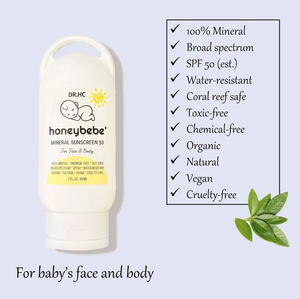 DR.HC Honeybebe' Mineral Sunscreen 50 (for baby face & body) (2.4 fl.oz., 70 ml)