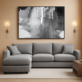 Contemporary Monochrome Abstract Wall Art Canvas 30x60