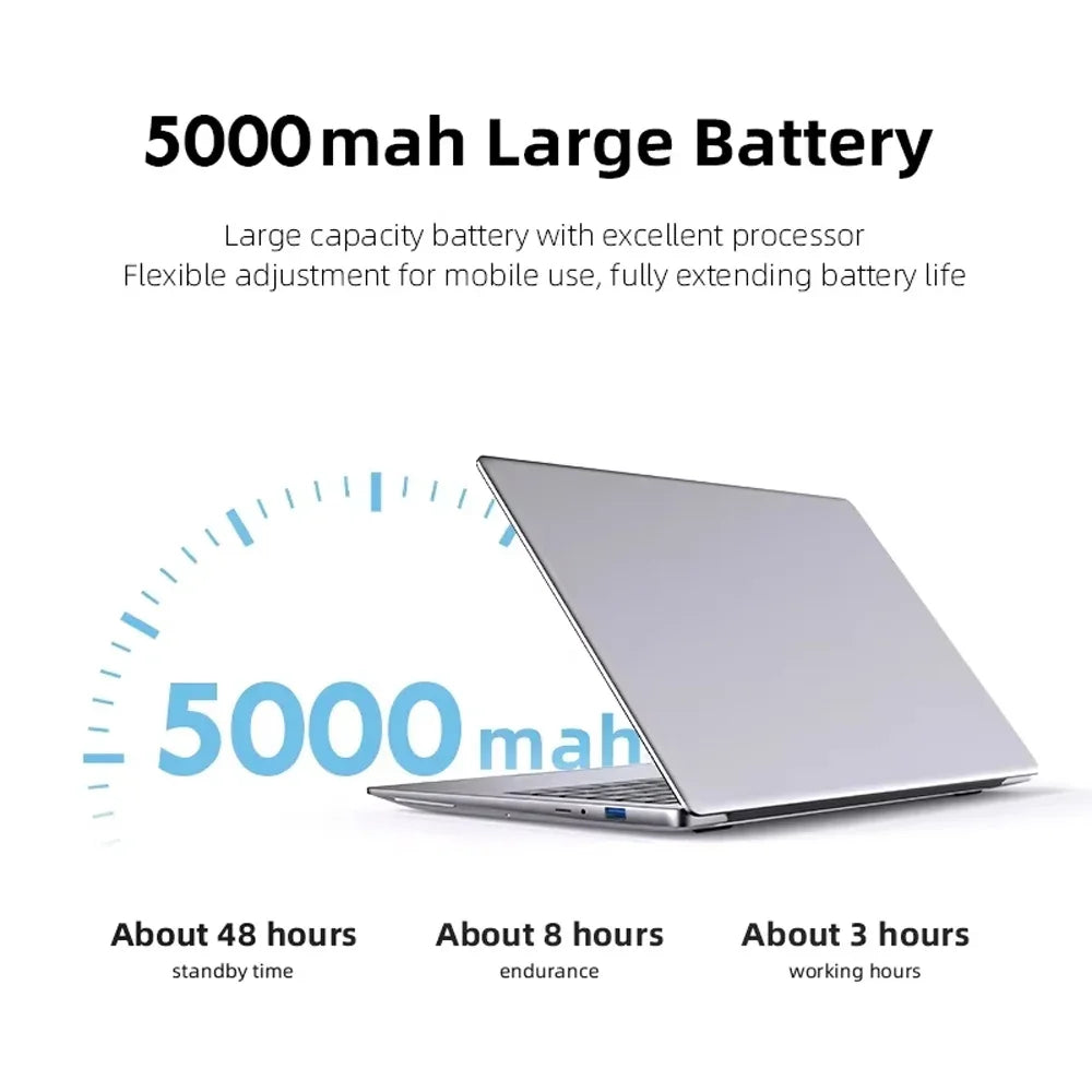 2026 New 14.1 Inch Ultra Thin Laptop Intel N95 Win11 DDR4 16/32GB RAM 2TB SSD Portable Business Student Notebook