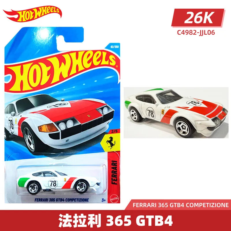 Hot Wheels C4982 2026K Batch 1:64 Diecast Car Ferrari BMW GTR Supra F1 Racing Mini Alloy Model Toy Collectible Gift For Kids