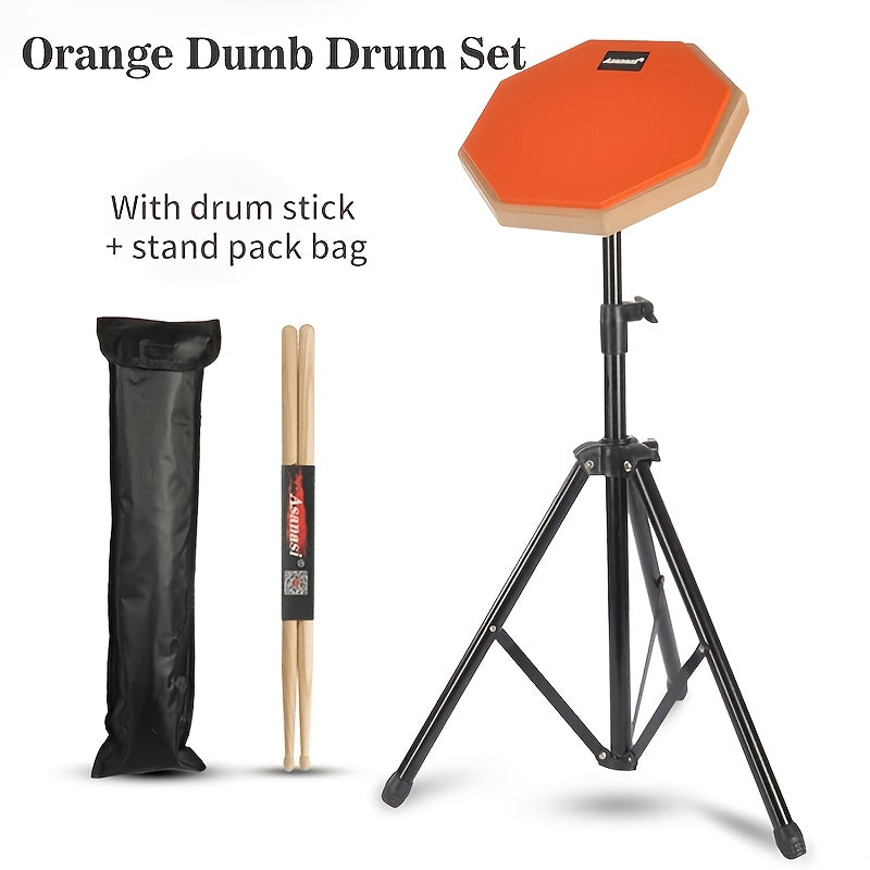 8-Inch Wooden Drum Practice Pad Set