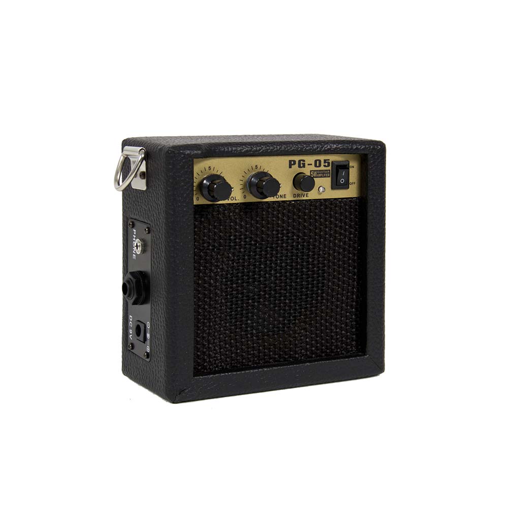 Electric guitar set for beginners, gift with amplifier - black