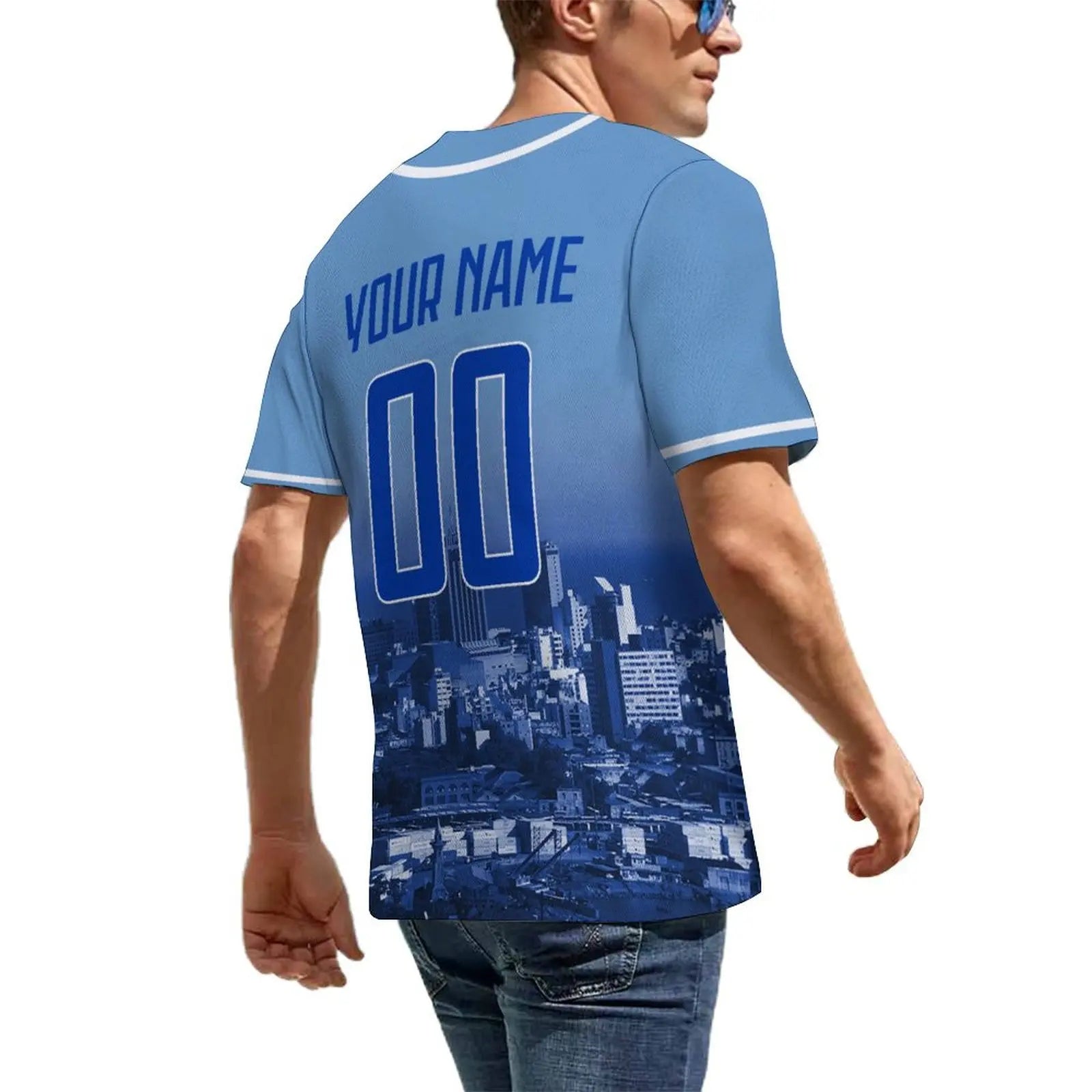 Custom Montenegro Baseball Jersey Personalized Name Number Baseball Shirt with City Skyline for Men Women Youth Kids