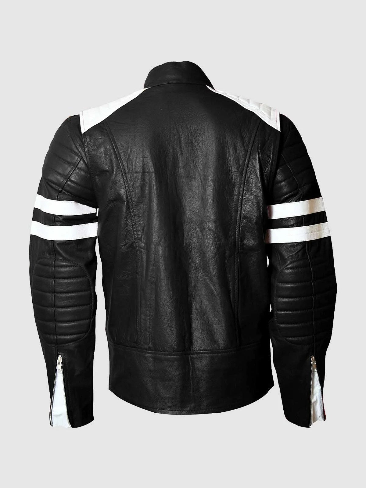 Black and White Leather Jacket