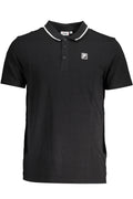 FILA MEN'S BLACK SHORT SLEEVED POLO SHIRT