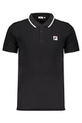 FILA MEN'S BLACK SHORT SLEEVED POLO SHIRT