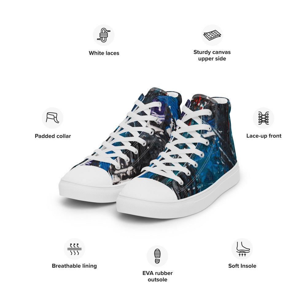 Gianneli Colours Handmade Men’s High Top Canvas Shoes