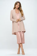 Brushed Knit Drape Front Cardigan with Cashmere Feel