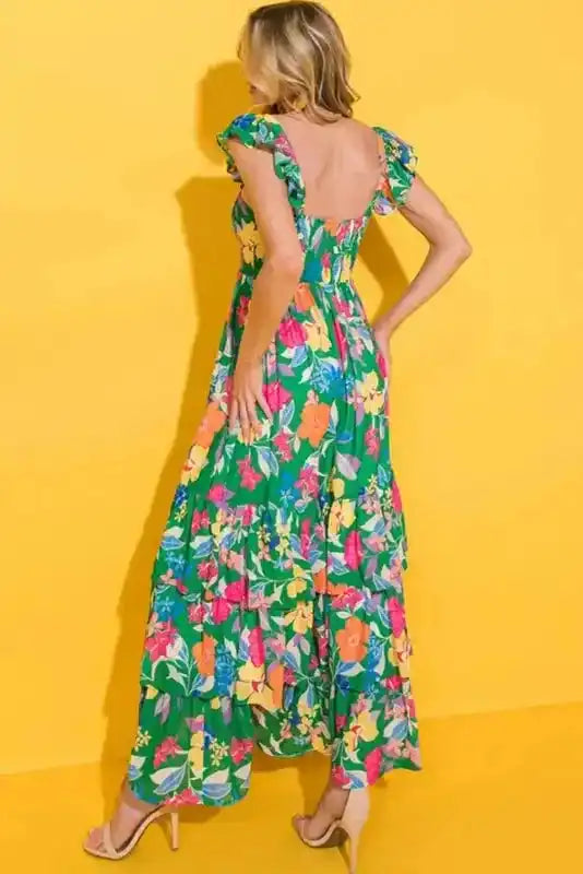 Floral Ruffle Tiered Maxi Dress