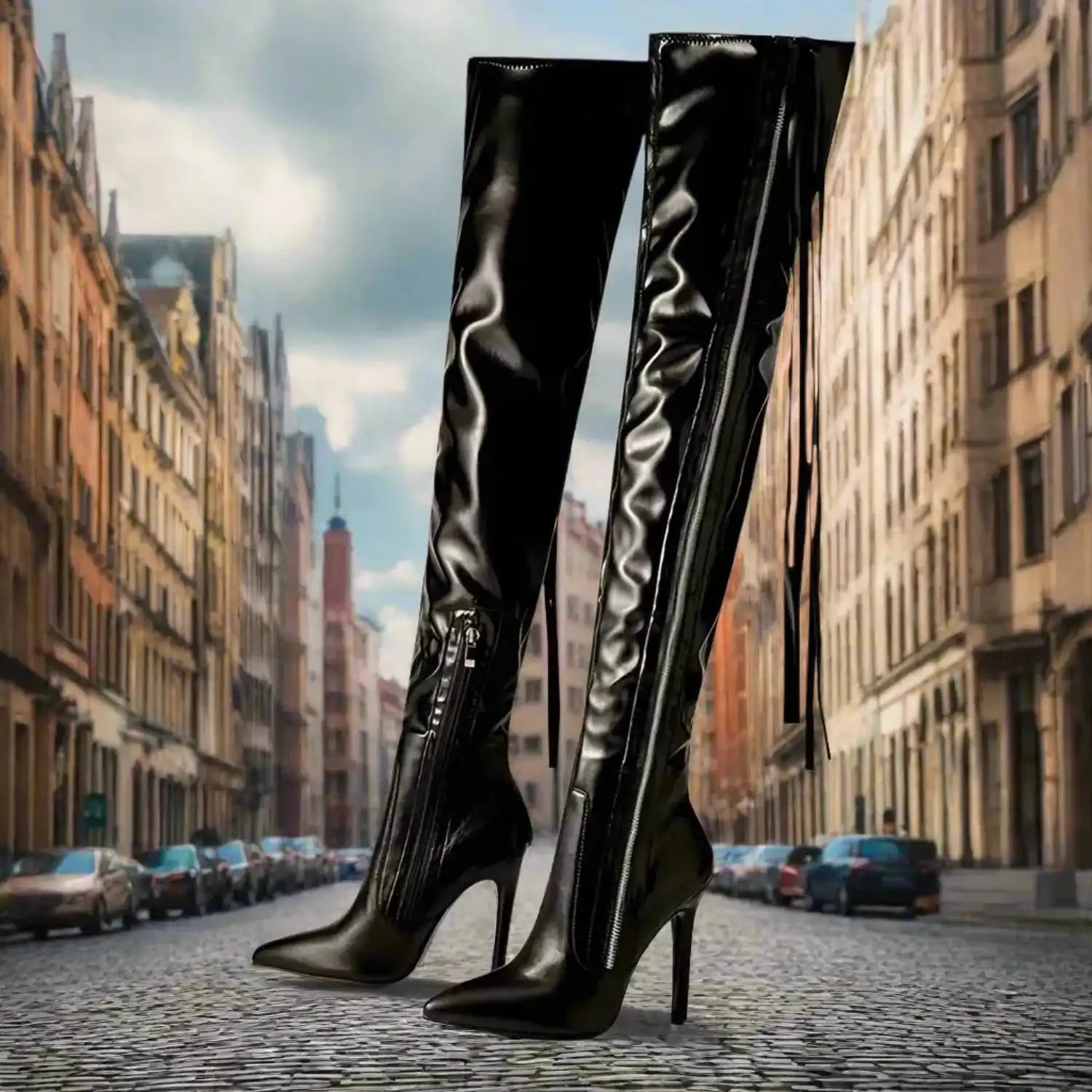 Fringe Over The Knee Boots High Heels