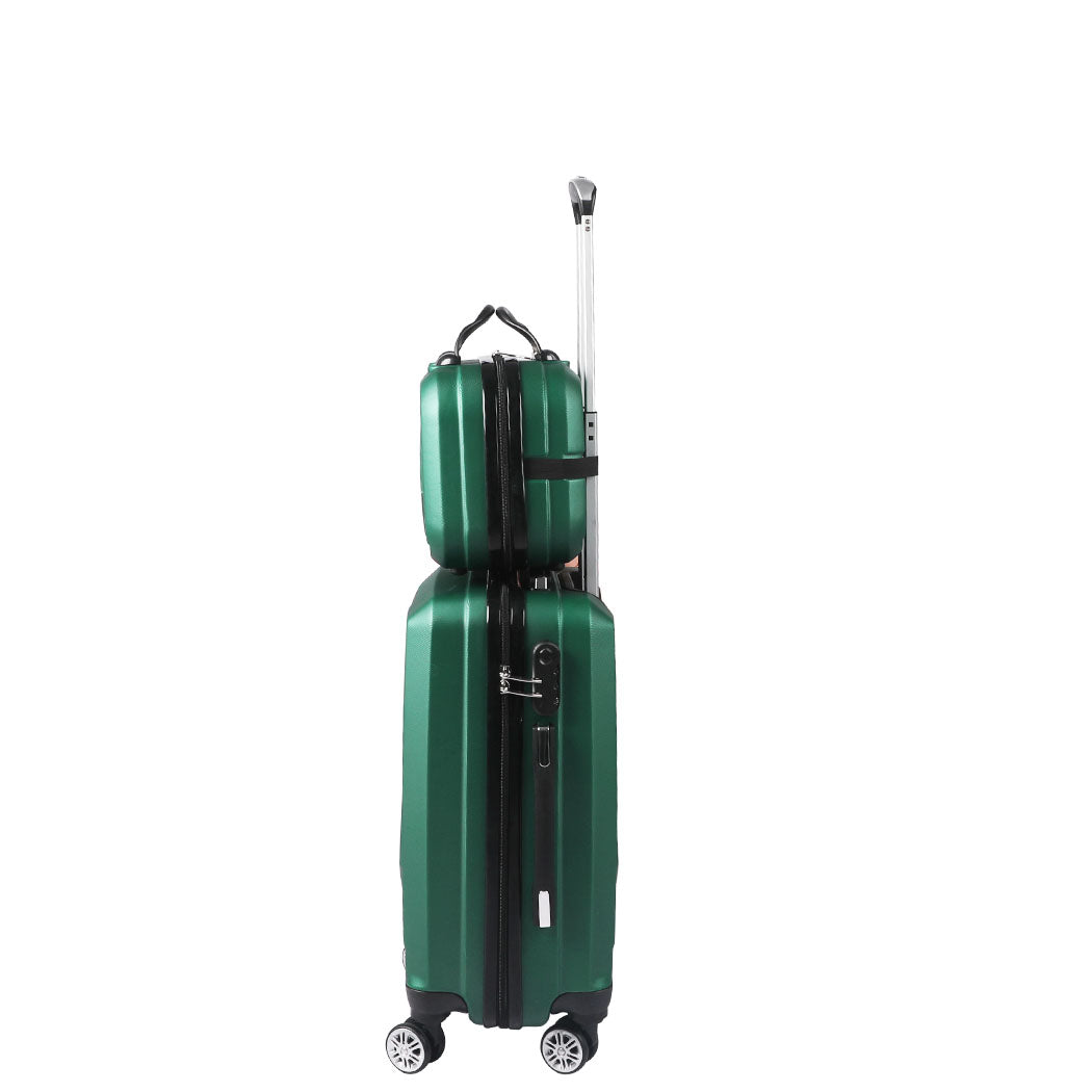 NNEIDS Slimbridge 2pcs 20"Travel Luggage Set Green