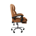 Levede Gaming Chair Office Computer Brown Footrest